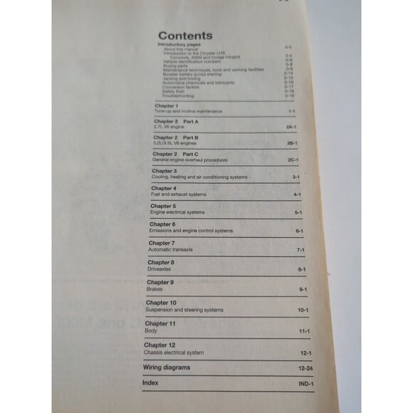 Haynes Repair Manual 25026 For Chrysler 300M, Concorde, Intrepid, & LHS - Picture 5 of 7